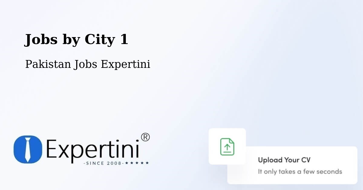 City Jobs in Pakistan - Expertini